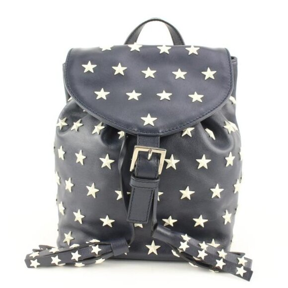 RED Valentino Handbags - Red Valentino Navy Leather Star Mini Backpack 113re49